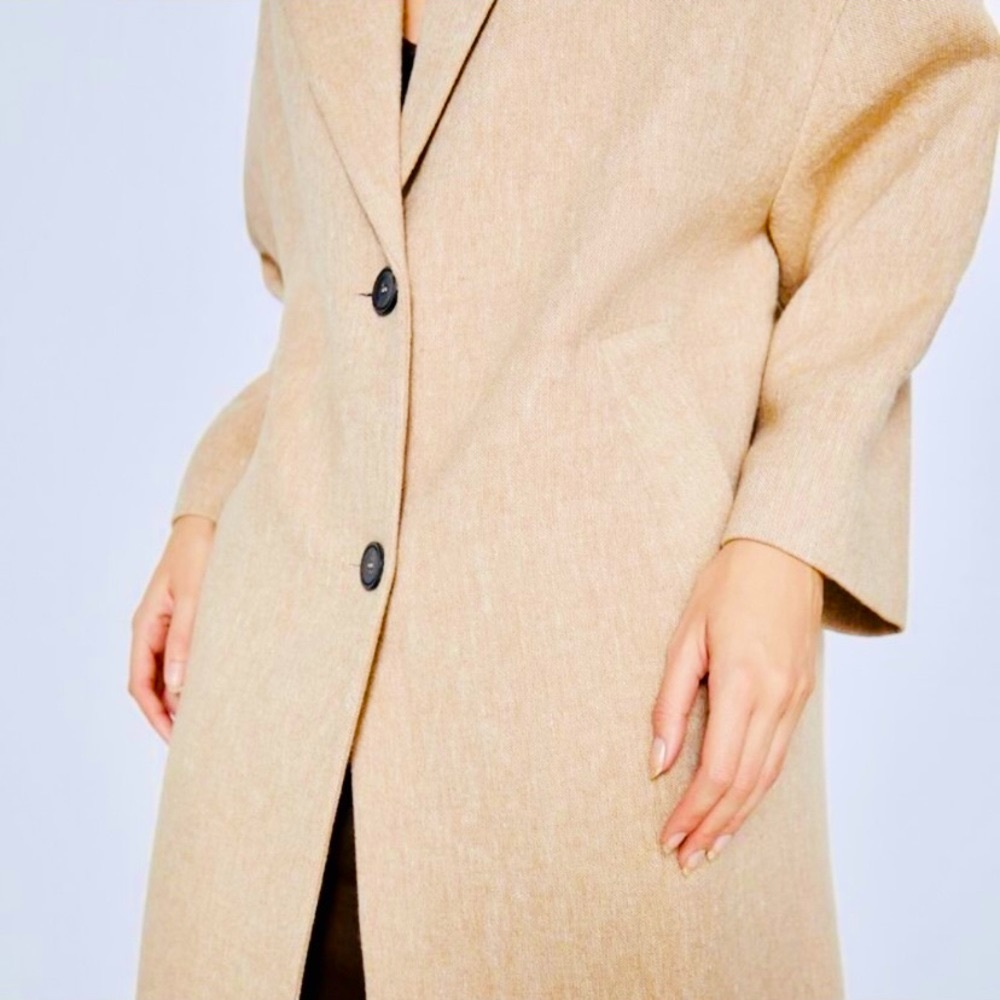 🆕✨ TAUPE BUTTONED RUSTIC COAT - Picture 7 of 11